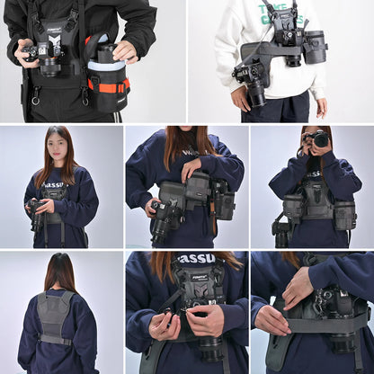 FOMITO Dual Camera Harness & Chest Carry System