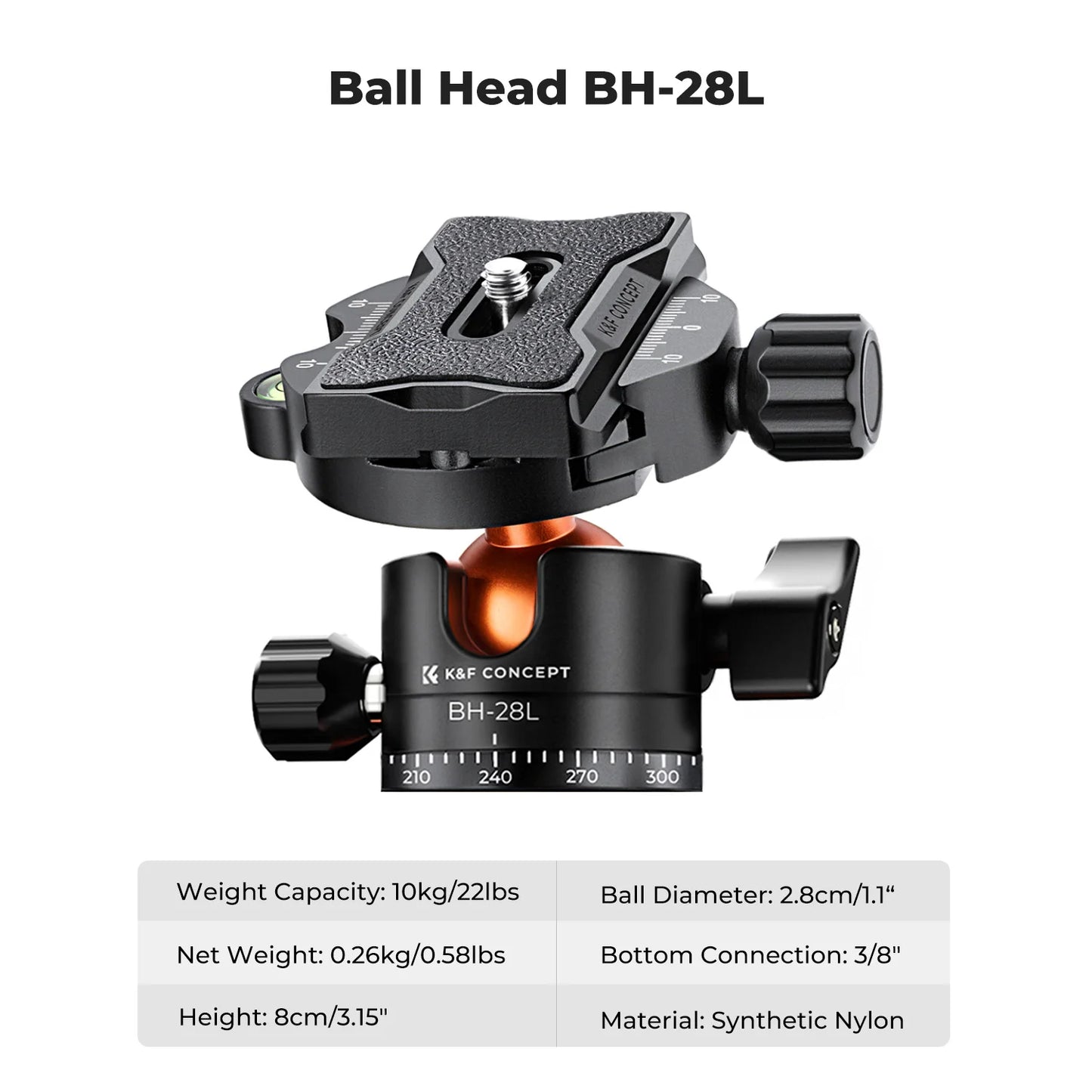 K&F Concept O234A1 Aluminium Travel Tripod