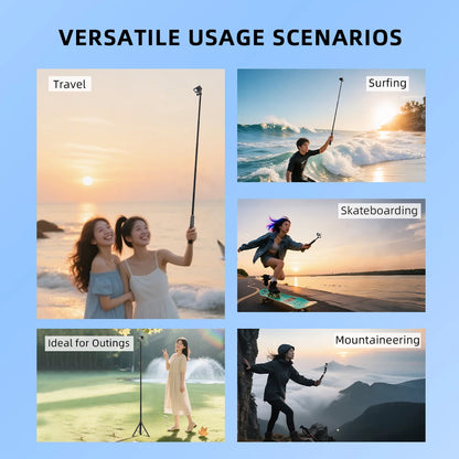 Flymile Extendable Vlog Tripod Handle for Action Cameras