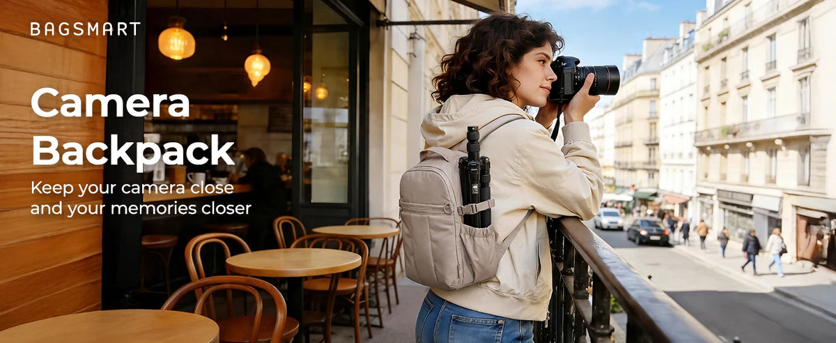 BAGSMART Multifunctional DSLR Camera Backpack - CameraHUB