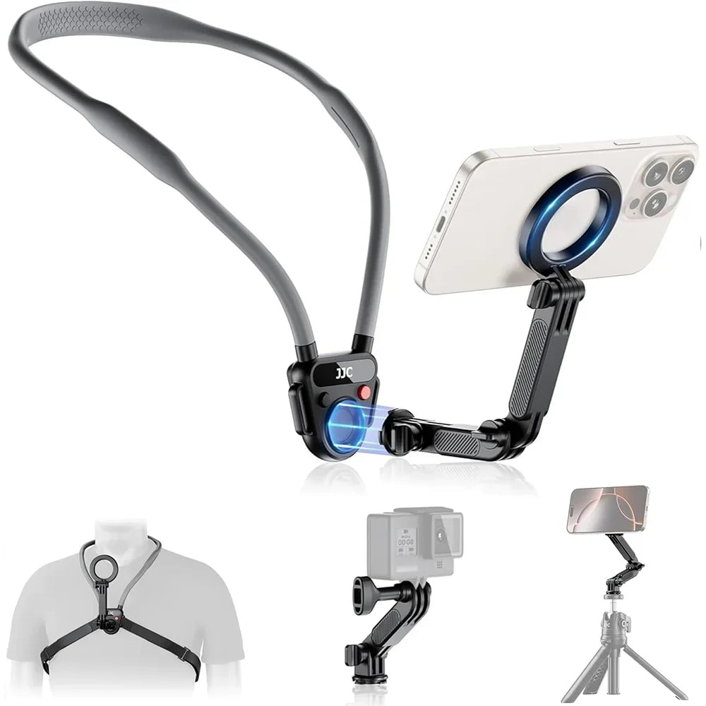 JJC Neck & Chest Mount for GoPro, Insta360 & DJI Action Cameras - 2 in 1 Purple
