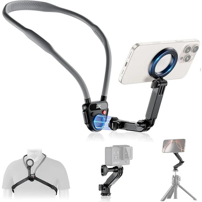 JJC Neck & Chest Mount for GoPro, Insta360 & DJI Action Cameras - 2 in 1 Purple