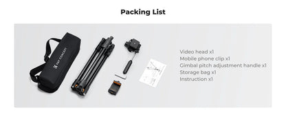 K&F 196cm Camera Tripod with 3-Way Head