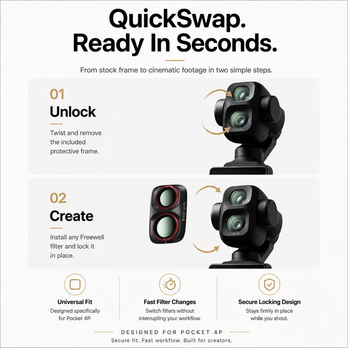 Freewell Filter Kits for DJI Osmo Pocket 4P