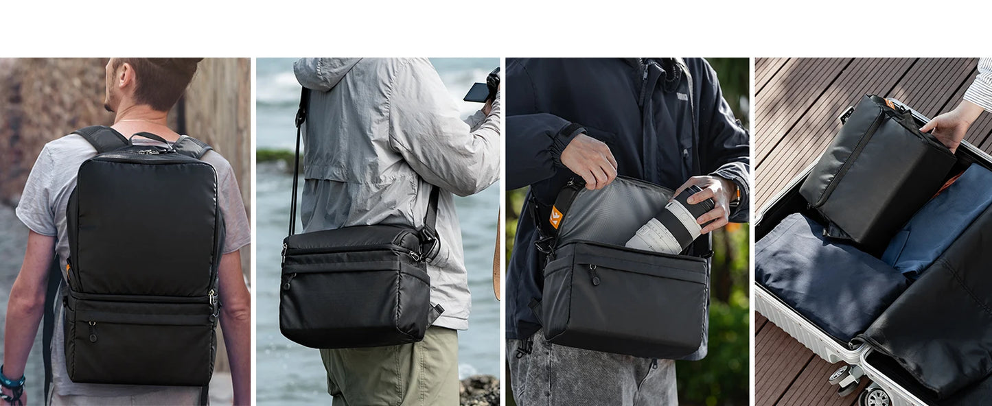 K&F Concept 22L 2-in-1 Camera Backpack & Shoulder Bag