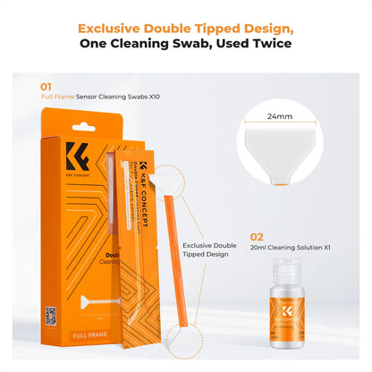 K&F Concept 10-Pack Camera Sensor Cleaning Swab Kit
