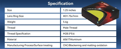 SVBONY SV220 7nm H-Alpha/OIII Dual-Band Telescope Filter
