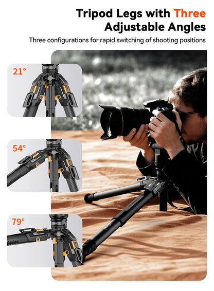 COMAN T1/T1S V5 Carbon Fibre Tripod with Video Head
