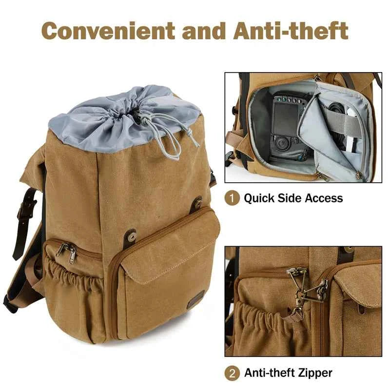 BAGSMART Waterproof Camera Backpack with Tripod Holder