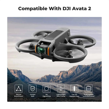 K&F CONCEPT Filter Set for DJI Avata 2 Filter UV/CPL/ND8/ND16/ND32/ND64 Multi-Layer Coated Drone Lens Camera Filters Accessories