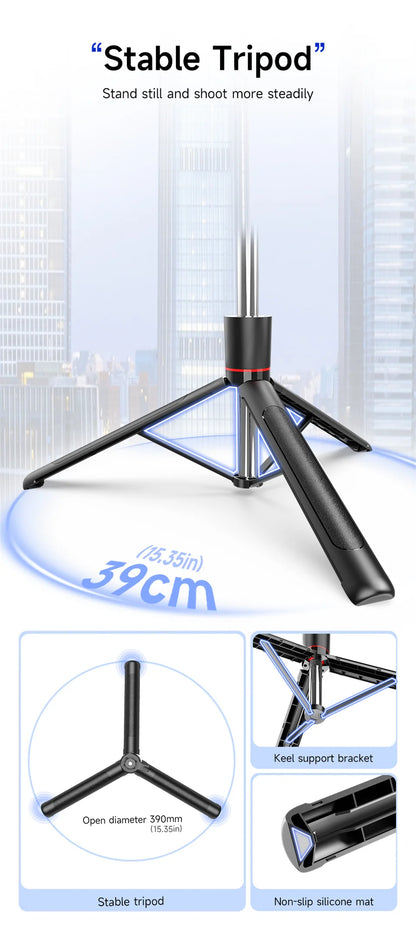 MEUYAG F16 170cm Selfie Stick Tripod with Fill Light