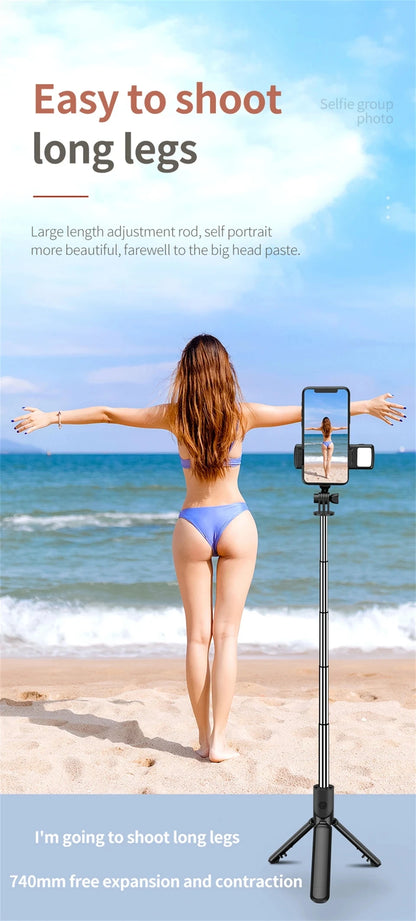 Bluetooth Selfie Stick Tripod with Wireless Remote for Smartphones