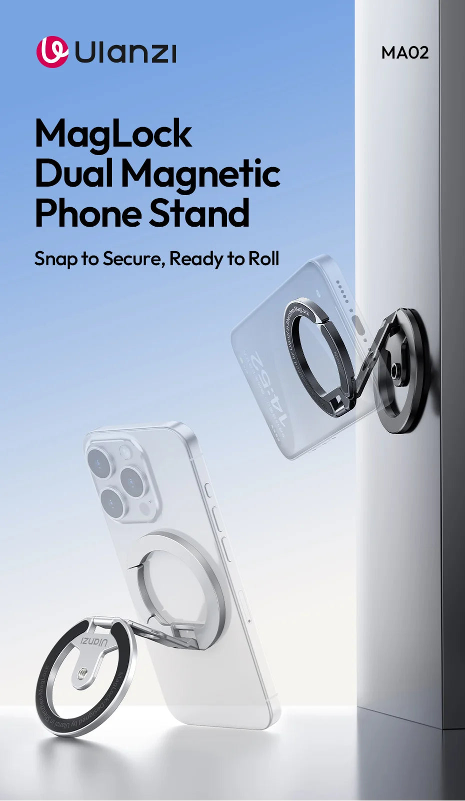 Ulanzi MA02 MagLock Dual Magnetic Phone Stand