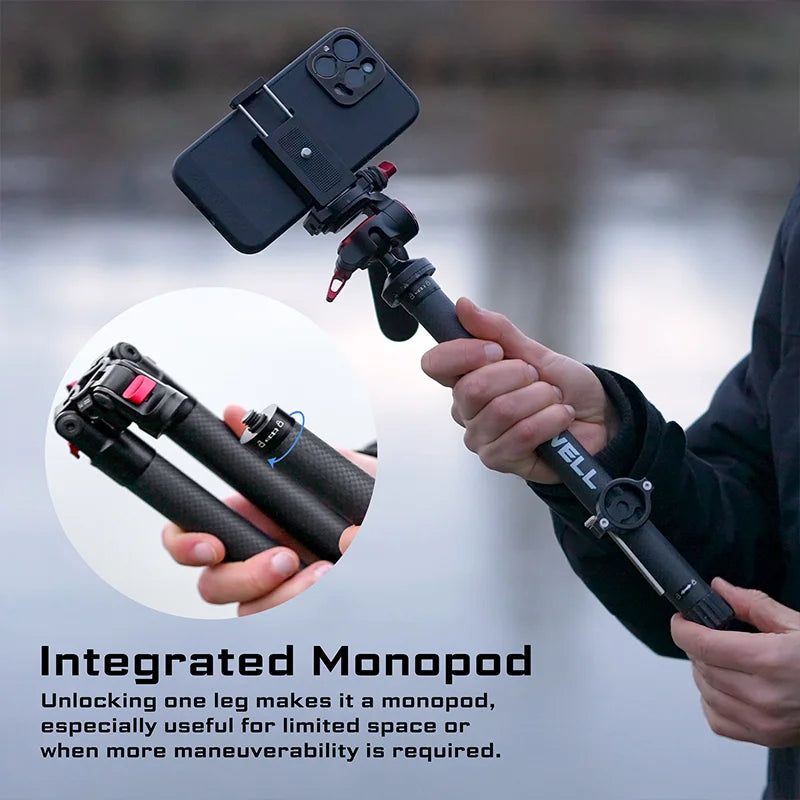 Freewell 1.5m Carbon Fibre Travel Tripod