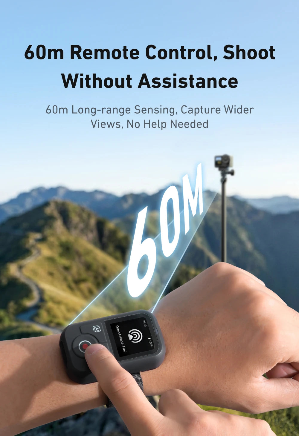 TELESIN Bluetooth Remote for DJI Osmo Action 4 / 5 / 6