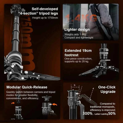 COMAN M1 Carbon Fibre Monopod Tripod