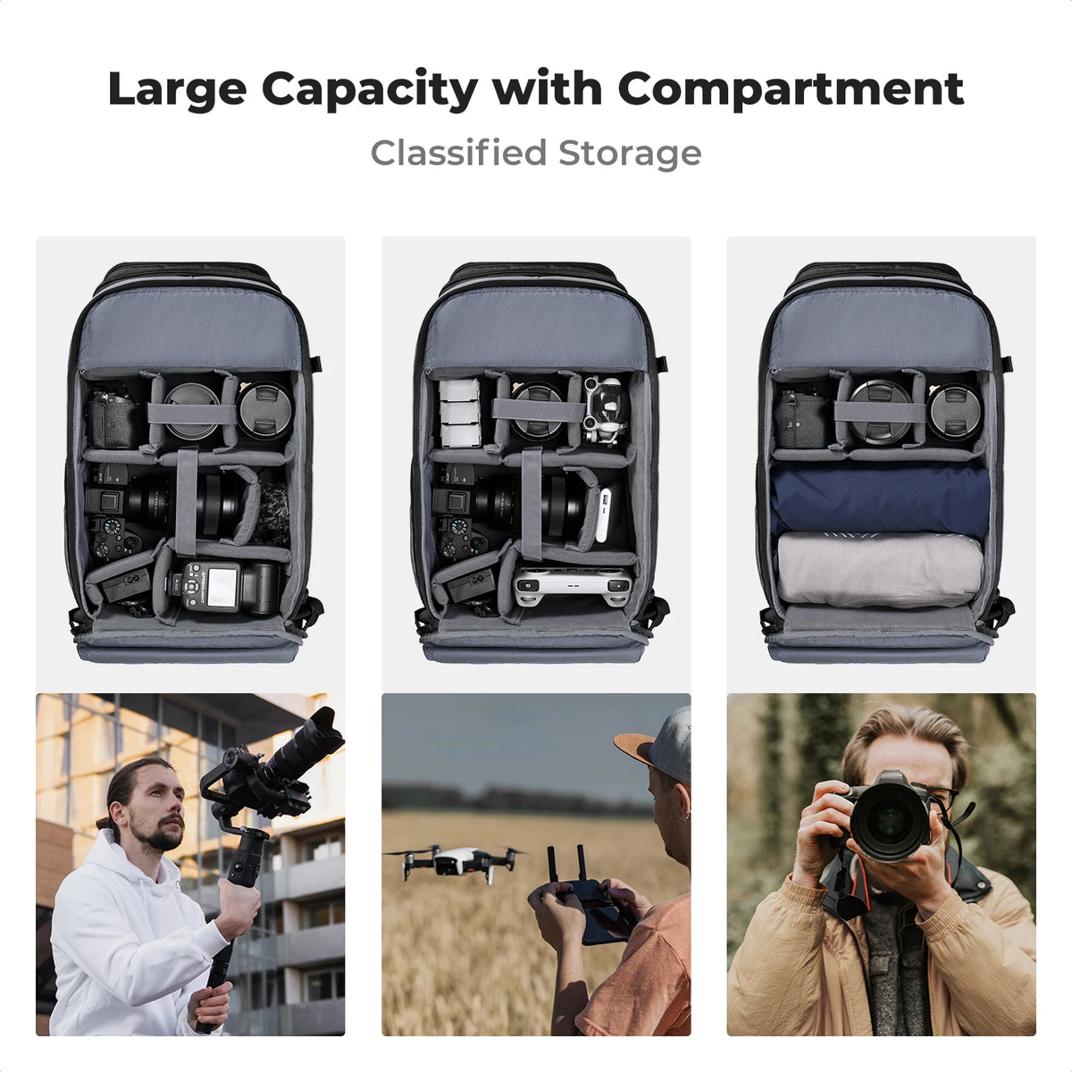 K&F Concept 25L Camera Backpack with Rain Cover