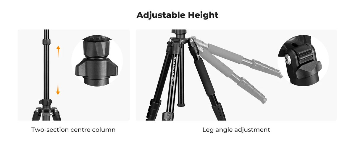 K&F O275A5 192cm Detachable Monopod Camera Tripod