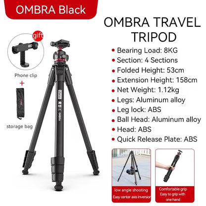 Ulanzi OMBRA YING 62.2-Inch Aluminium Travel Tripod