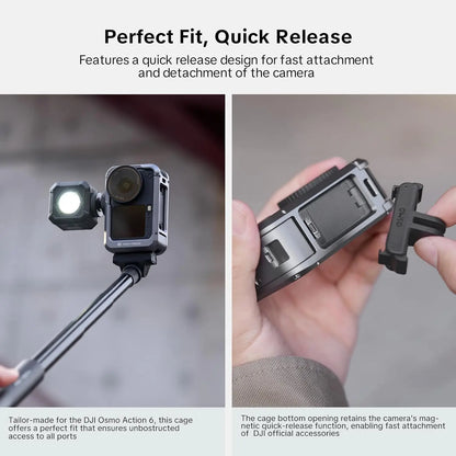 PGYTECH Camera Cage & StreetPro Grip Kit for DJI Osmo Action 6