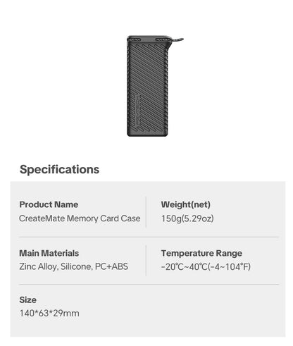 PGYTECH CreateMate Memory Card Case