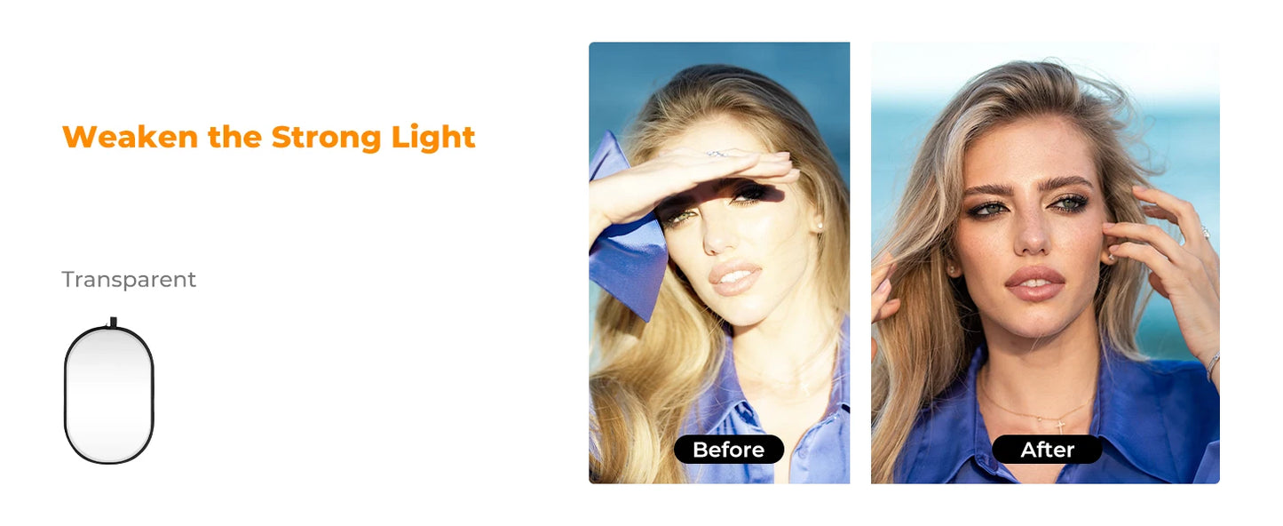 K&F Concept 5-in-1 Oval Photography Reflector