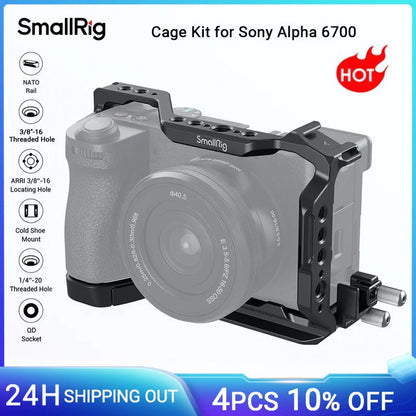 SmallRig Sony Alpha 6700 Cage Kit & Mounting Accessories - Half Cage 4337