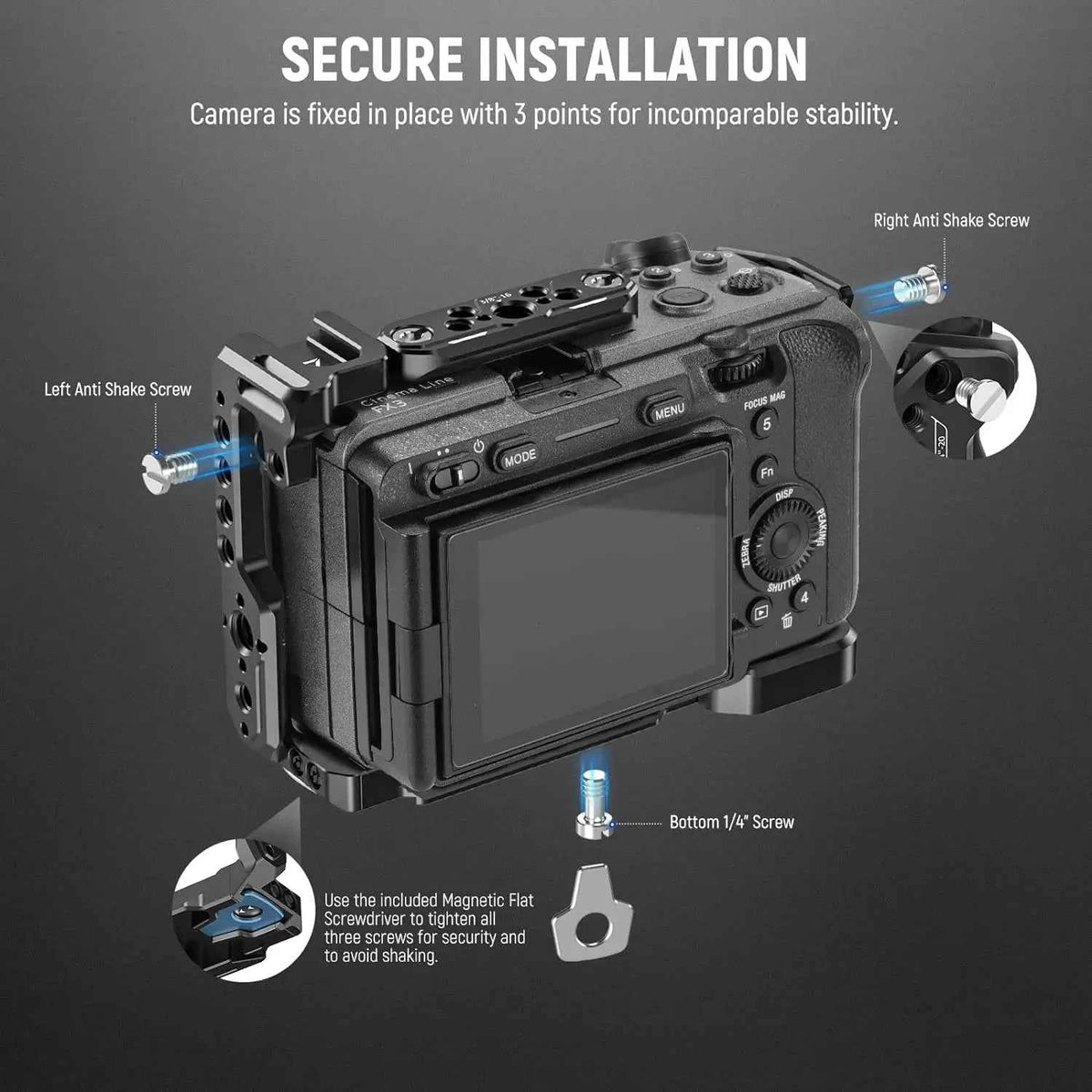 NEEWER Camera Cage for Sony FX3 and FX30