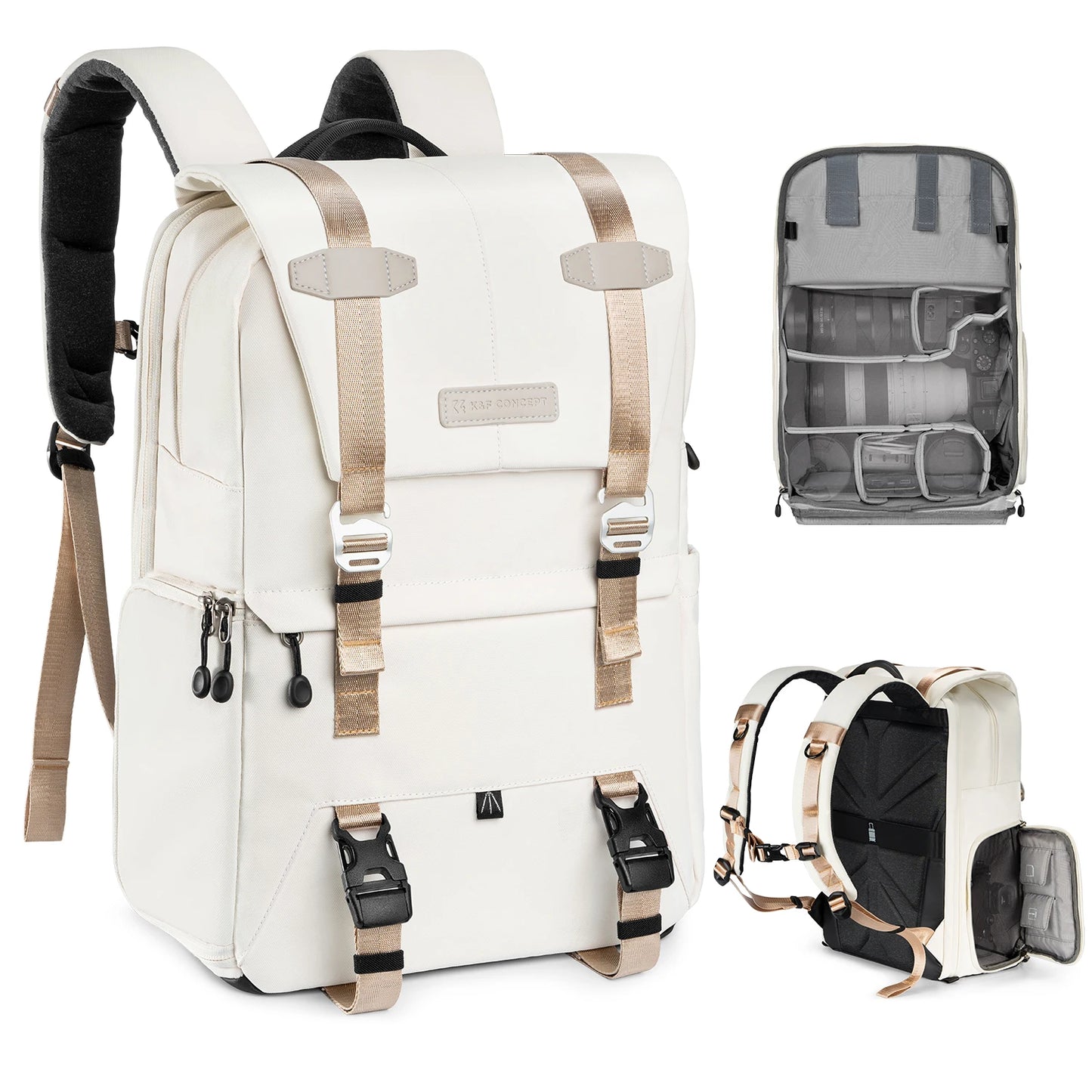 K&F Concept Camera Backpack with 15.6-Inch Laptop Compartment
