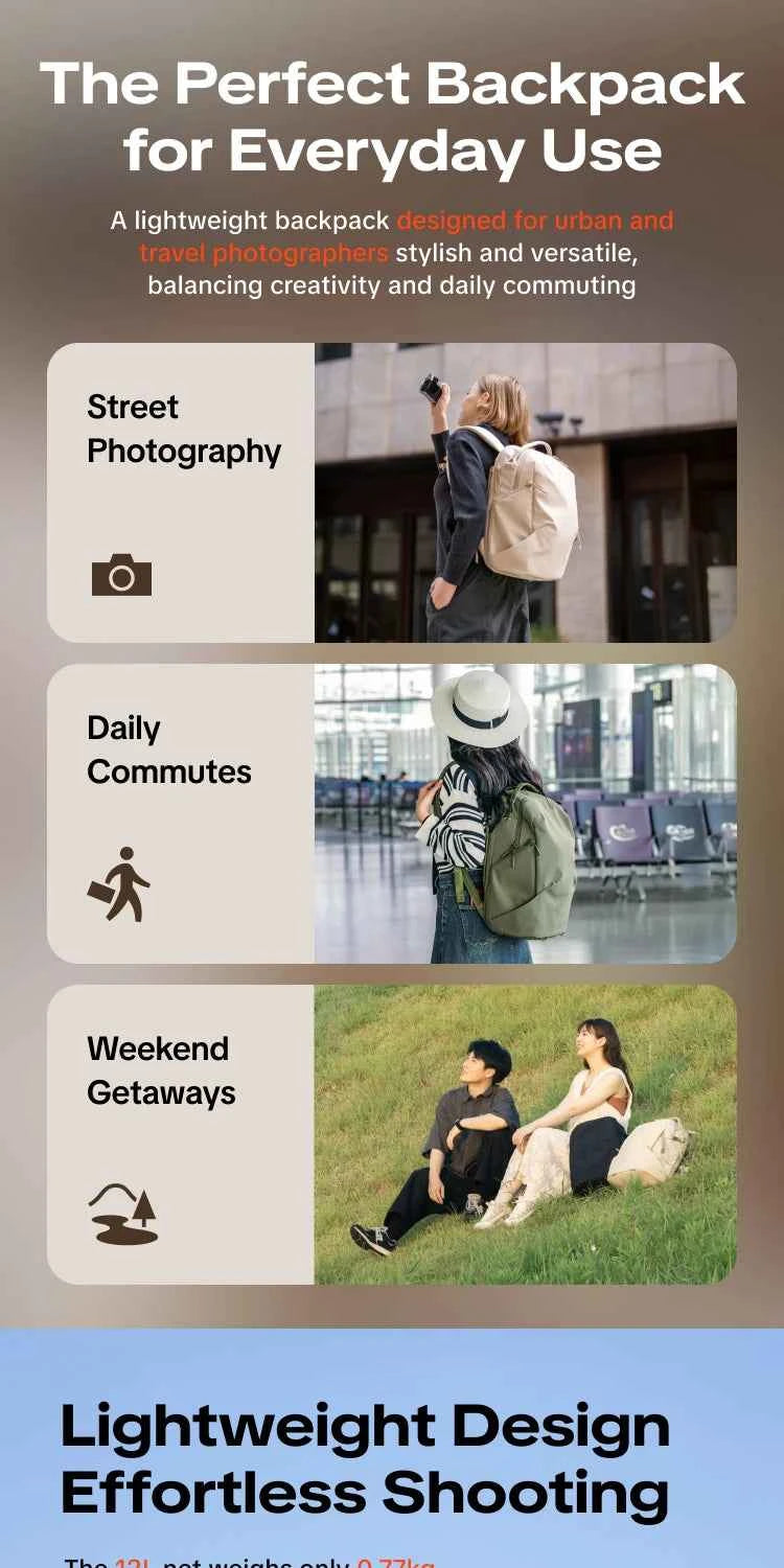 PGYTECH OneGo Lite Camera Backpack 12L/16L/22L