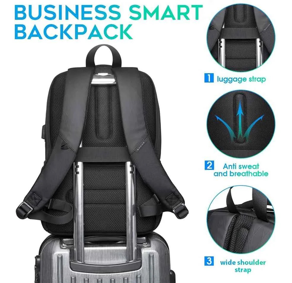 BANGE Lightweight 15.6 inch Laptop Backpack Waterproof USB Charge Port Multifunctional Travel Hiking School Bag Mochila for Men