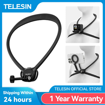 TELESIN 2-in-1 Neck Mount for Phone & Action Camera