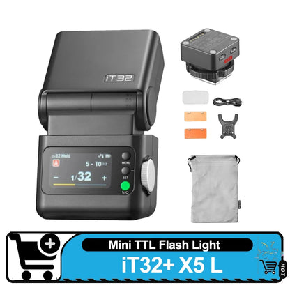 Godox X5 TTL Wireless Flash Trigger and iT32 Mini Flash Kit