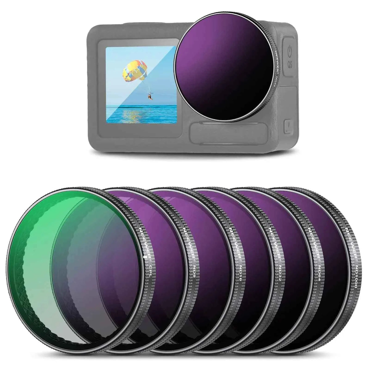 NEEWER ND/PL Filter Set for DJI Osmo Action Cameras