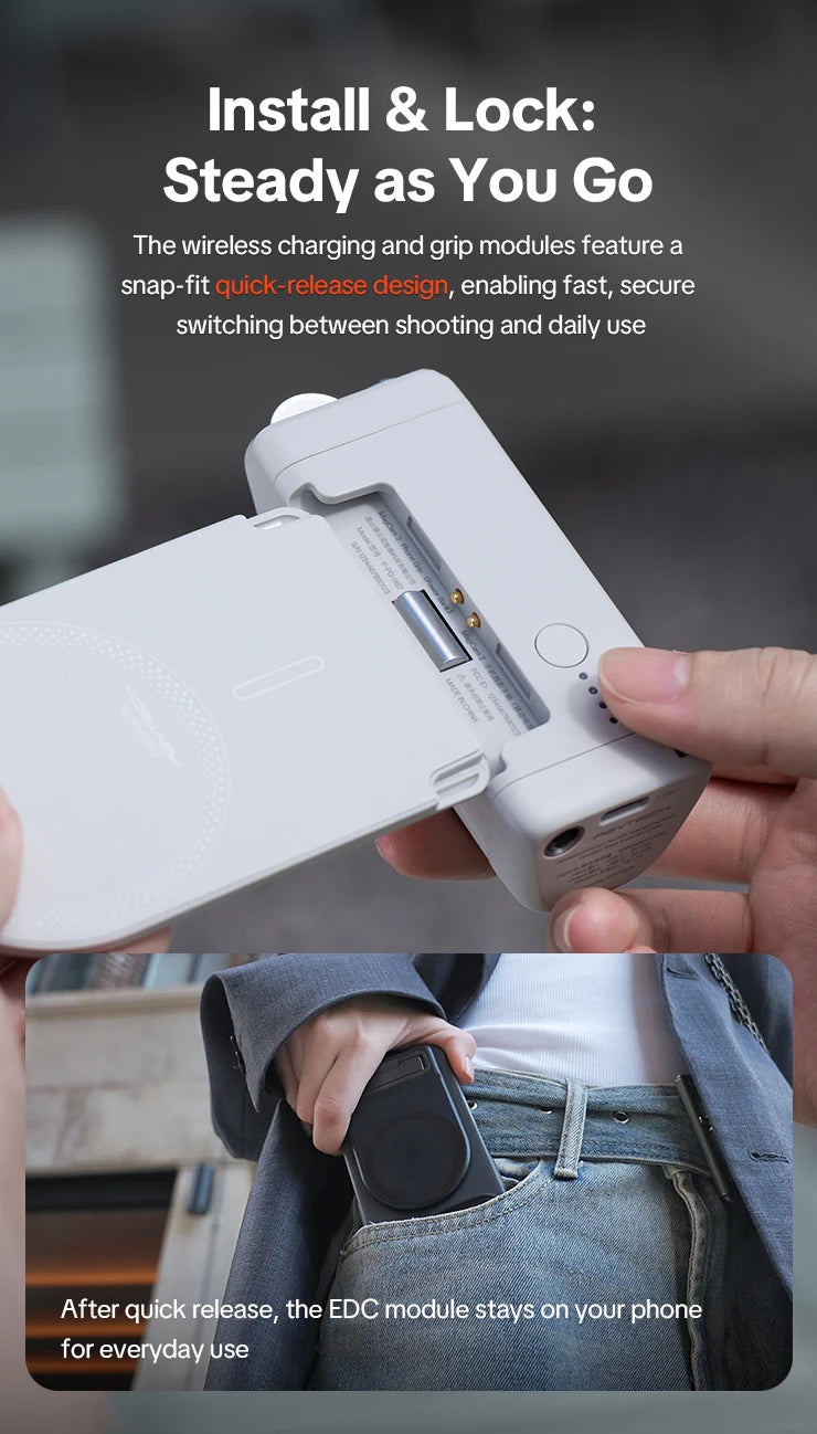 PGYTECH MagCam 2 Wireless Charging Phone Grip