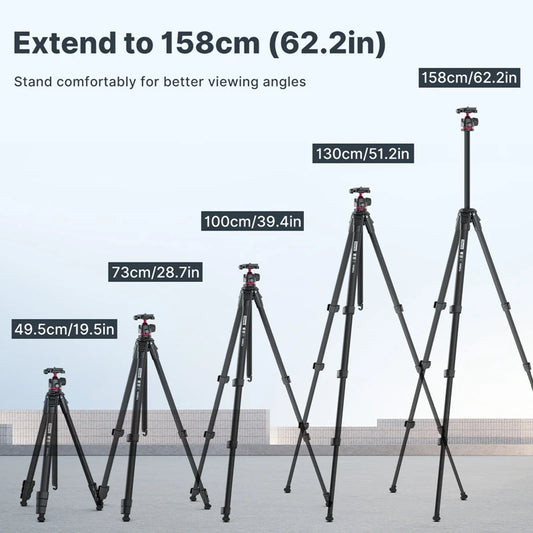 Ulanzi OMBRA YING 62.2-Inch Aluminium Travel Tripod - Black