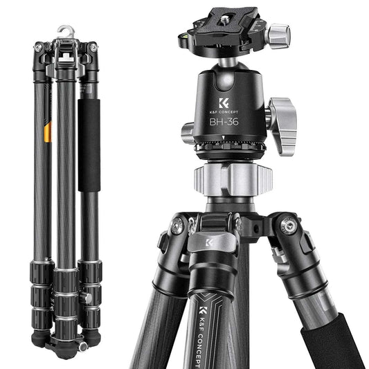 K&F X284C4 Carbon Fibre Tripod with BH-36 Ball Head