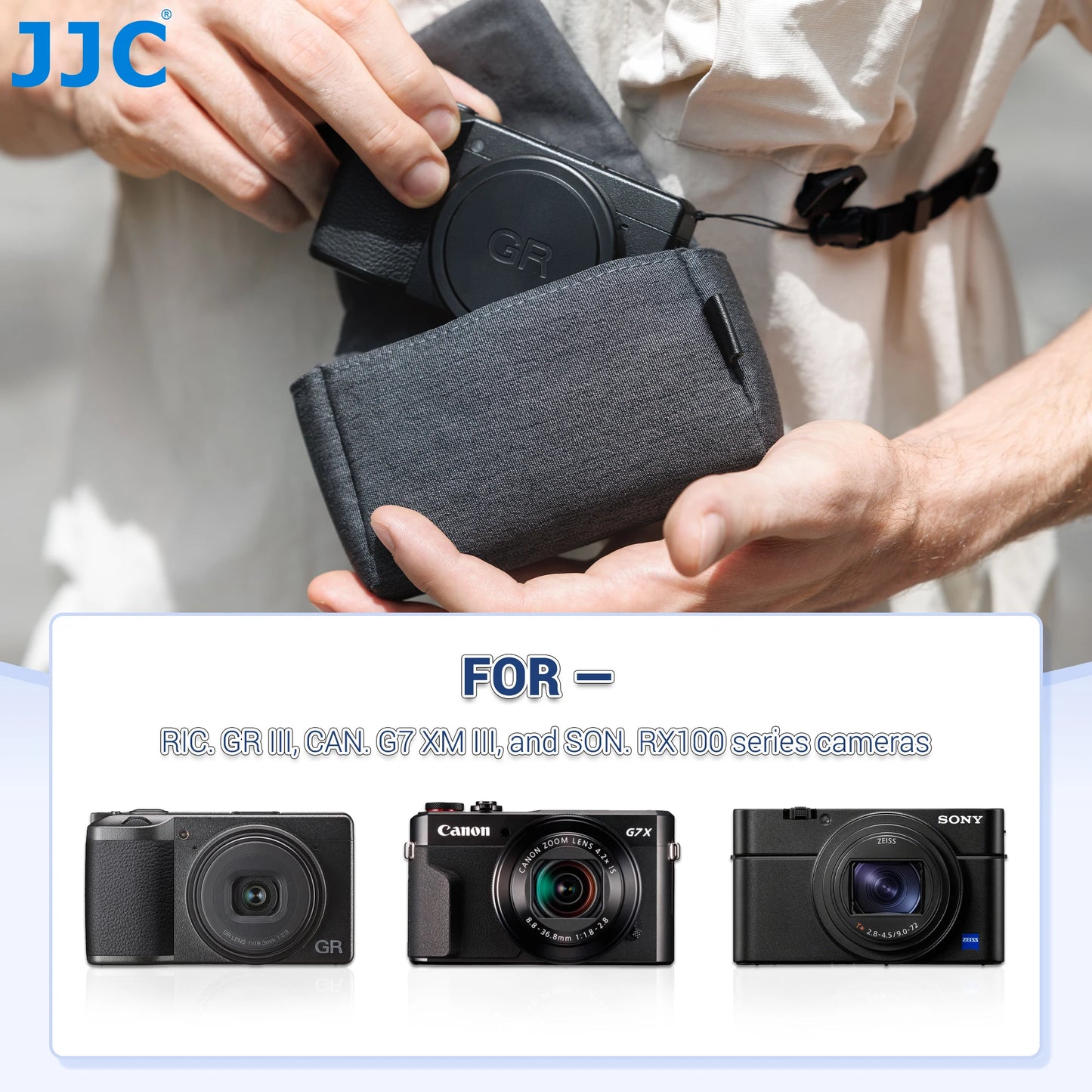 JJC Compact Camera Case for Ricoh GR IV/GR III & Sony RX100