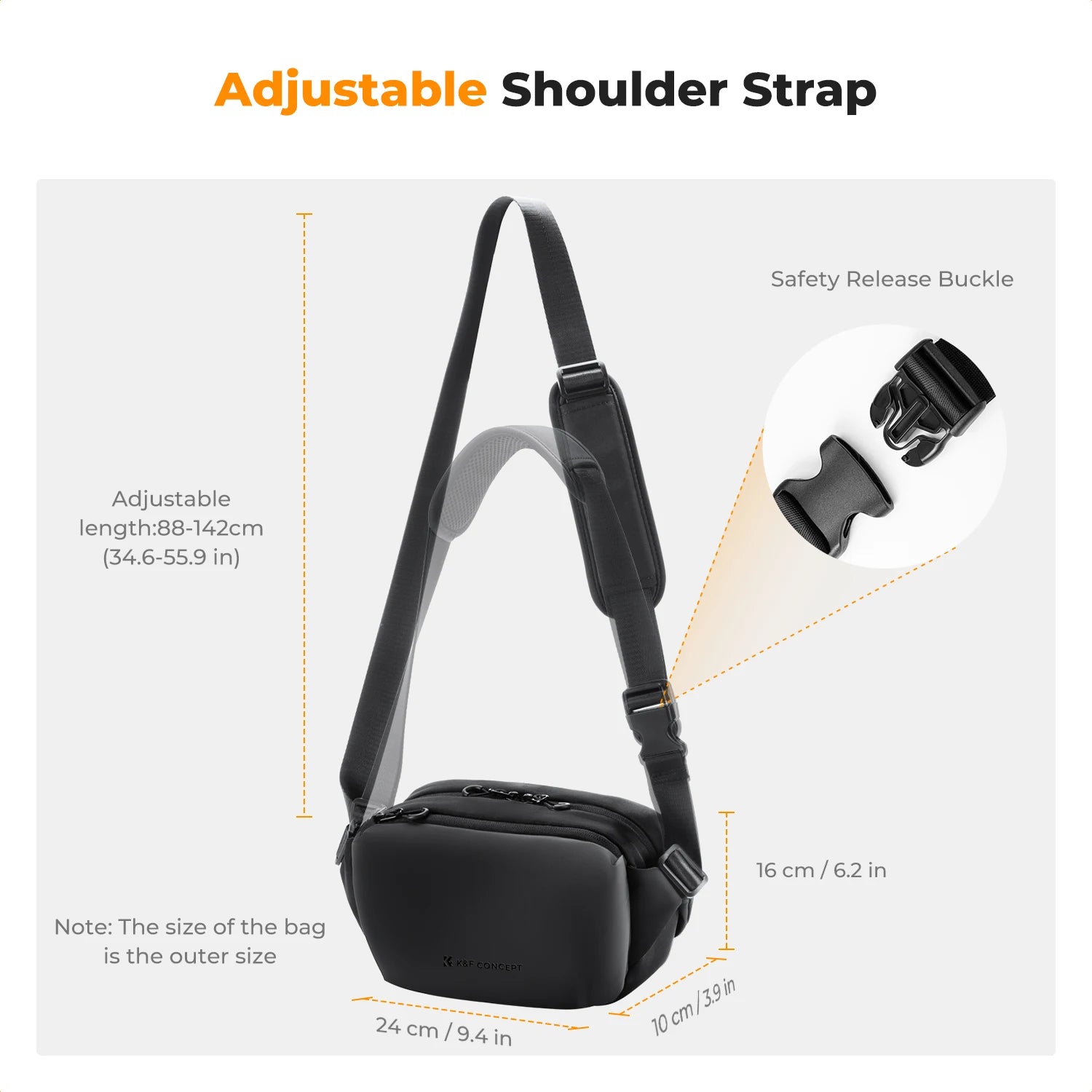 K&F Concept 4L Camera Sling Bag for DSLR & Mirrorless Cameras