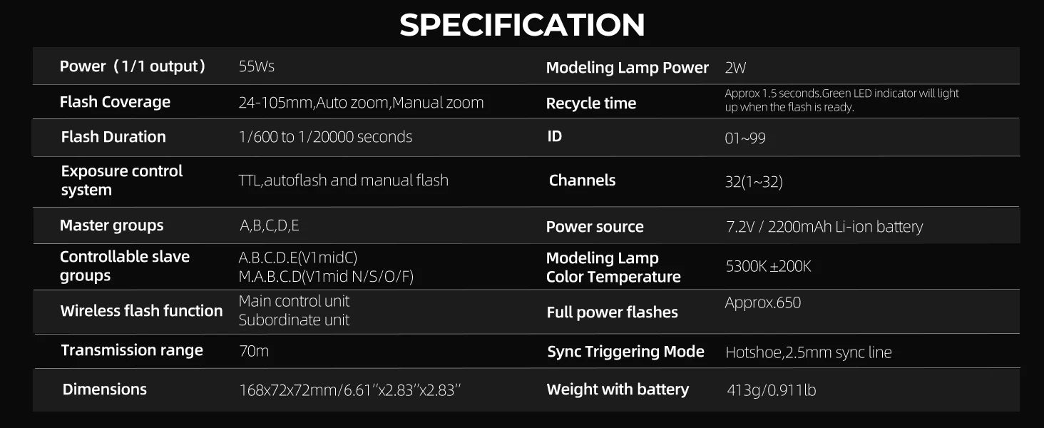 Godox V1 Mid TTL Li-Ion Round Head Camera Flash