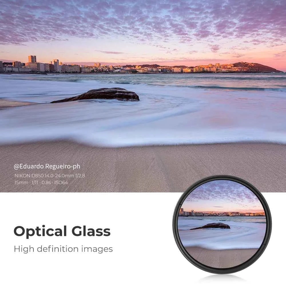 K&F Concept 37-82mm Variable ND2 to ND400 ND Filter ND Fader Variable Neutral Density filter for Camera Lens 552 67 72 77 82mm