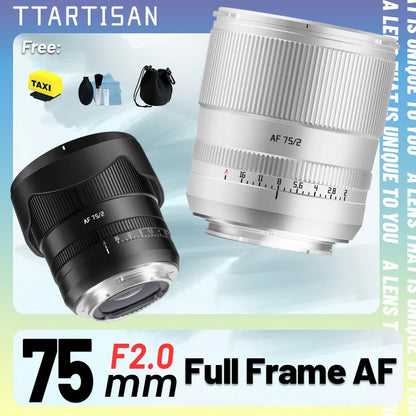TTArtisan AF 75mm f/2 Full Frame Autofocus Lens