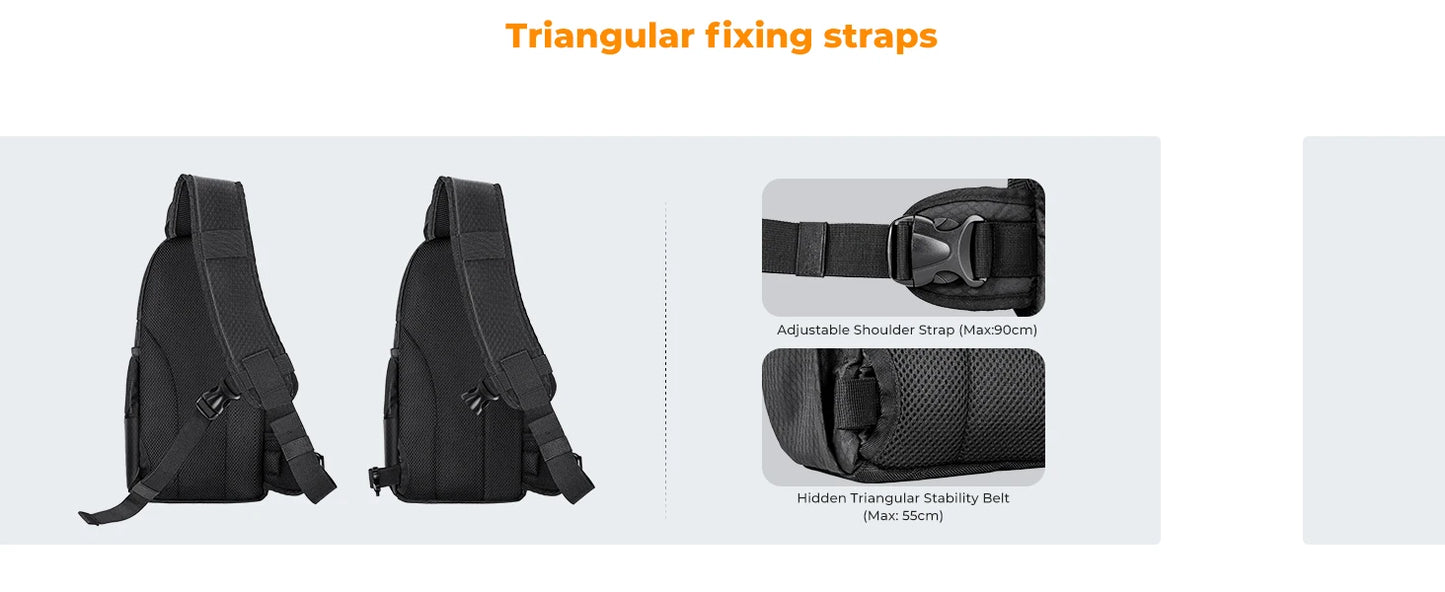 K&F Concept 10L Camera Sling Bag for DSLR & Mirrorless Cameras