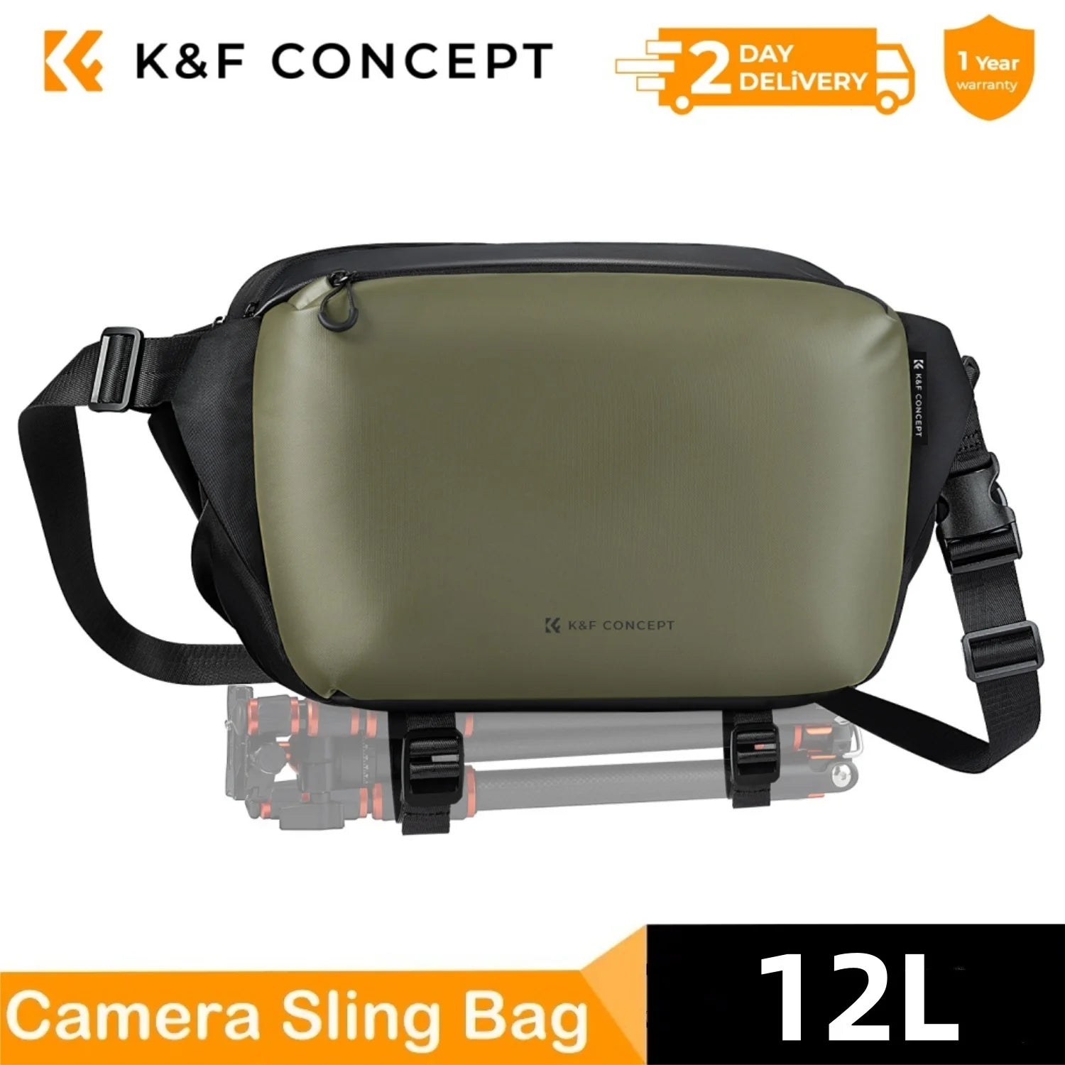 K&F Concept 10L/12L Camera Sling Bag for DSLR & Mirrorless Cameras