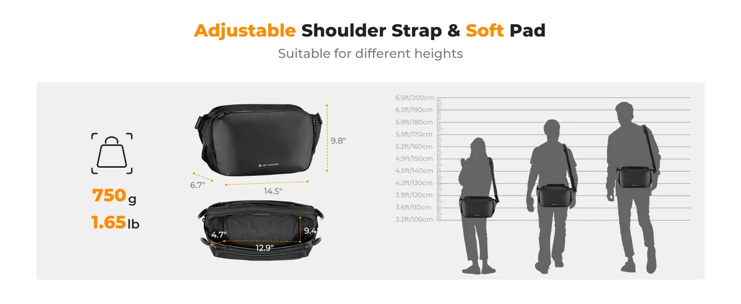 K&F Concept 10L/12L Camera Sling Bag for DSLR & Mirrorless Cameras - 10L Camouflage
