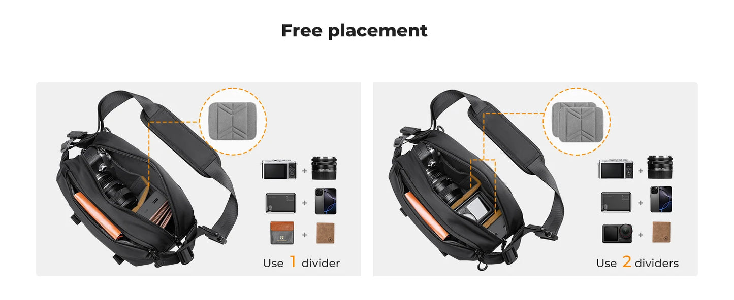 K&F Concept 4L Camera Sling Bag for DSLR & Mirrorless Cameras