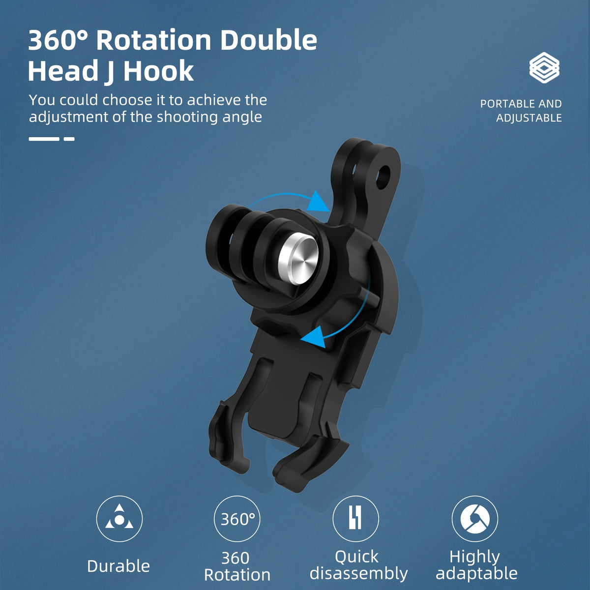 TELESIN 360° Rotating Backpack Strap Camera Mount