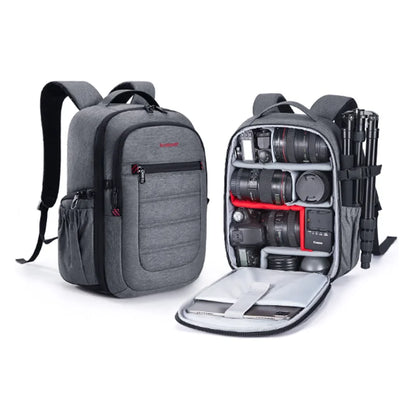 BAGSMART Expandable Camera Backpack with 15.6 Inch Laptop Compartment