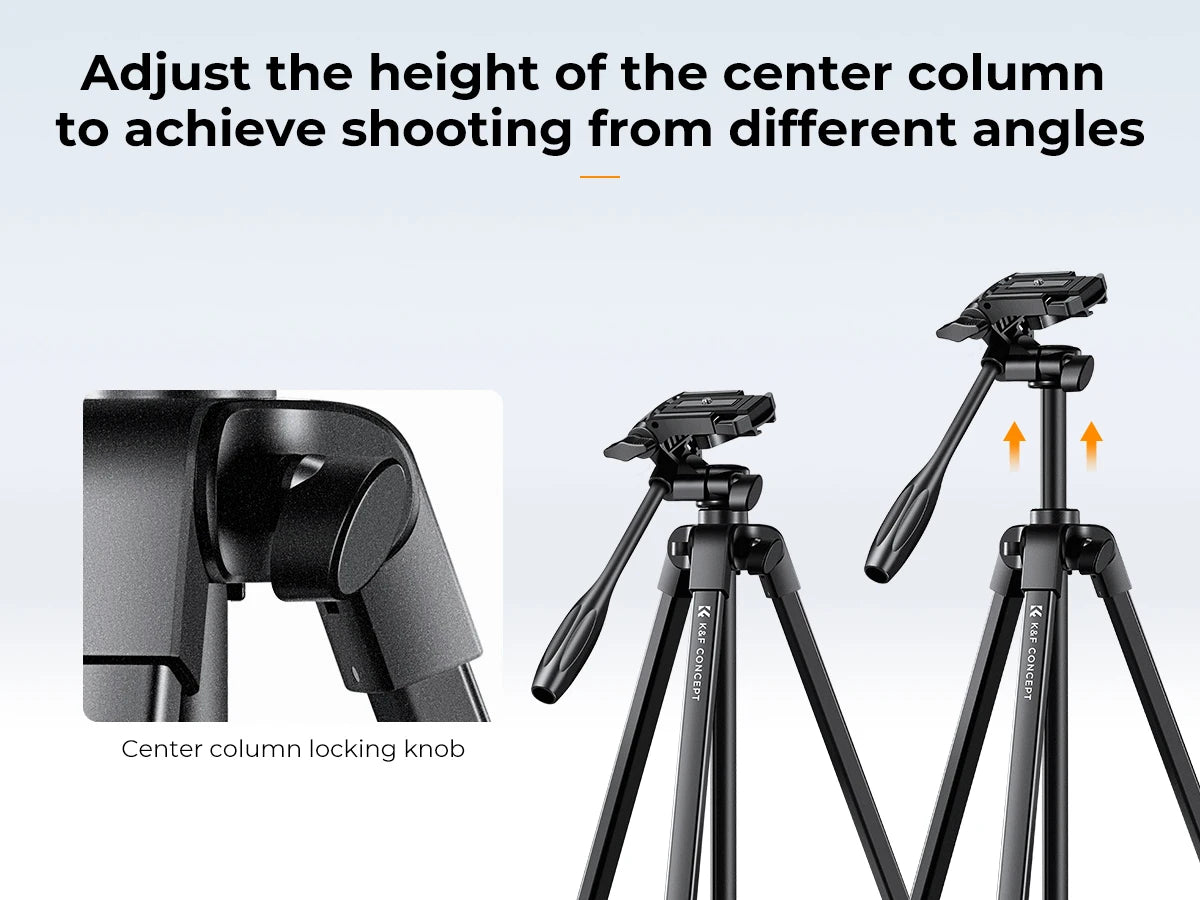 K&F B174A1 152cm Aluminium Tripod with Bluetooth Remote