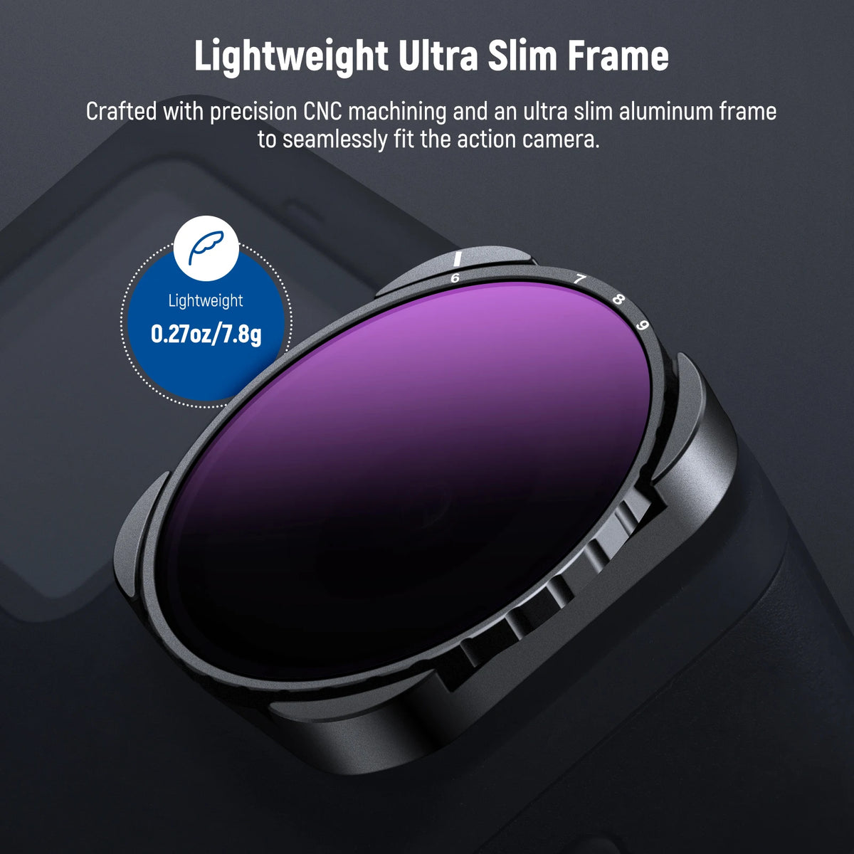 NEEWER Variable ND4-ND32 Filter for GoPro HERO Cameras